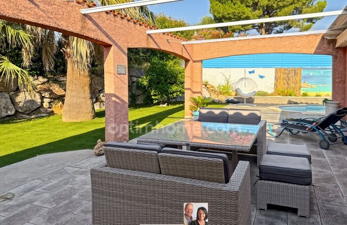 EXCLUSIVITE Montesquieu des Albères Villa récente de 4 faces de plain-pied avec piscine chauffée et Vue sur les Albères — photo 4