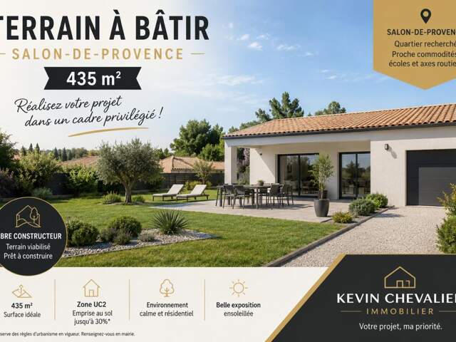 TERRAIN CONSTRUCTIBLE 450 M² - ZONE UC2 - SALON-DE-PROVENCE — photo du bien