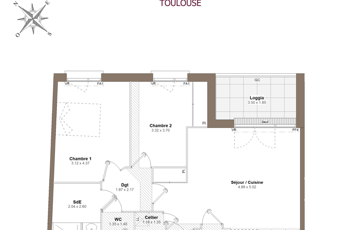 Appartement T3 - Côte Pavé Toulouse - 65m2 — photo 5