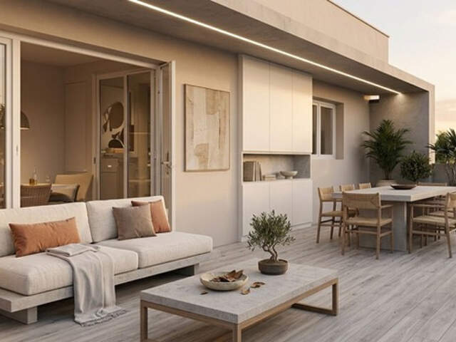 AIX OUEST T4 DERNIER ETAGE 90M2 TERRASSE 58M2 , 2 PARKING SO — photo du bien