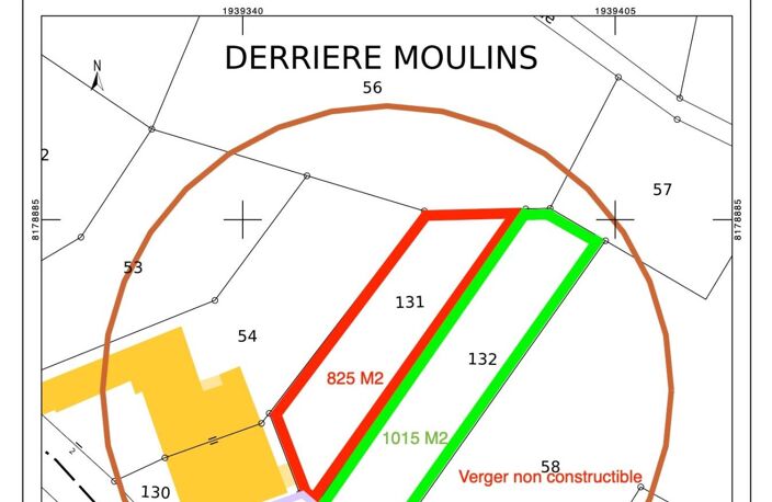 Terrain de 825m2 constructible viabilisé — photo 2