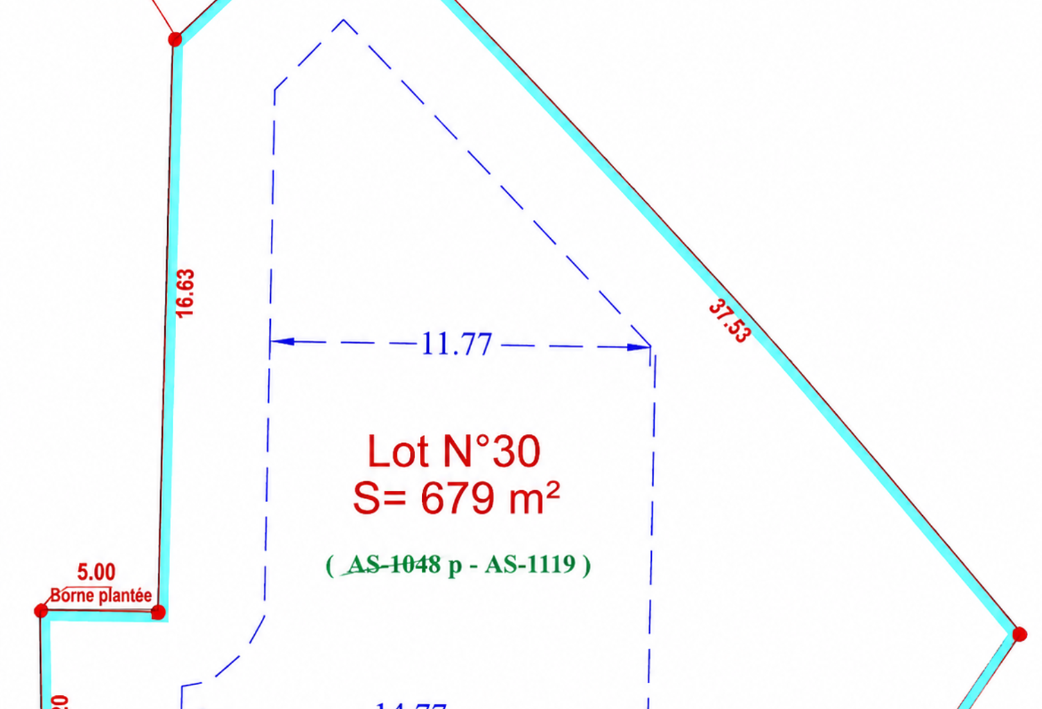 Vente Terrain à bâtir 679 m&sup2; — photo 1