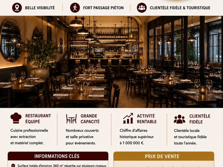 Vente Restaurant 360 m&sup2; — photo 1