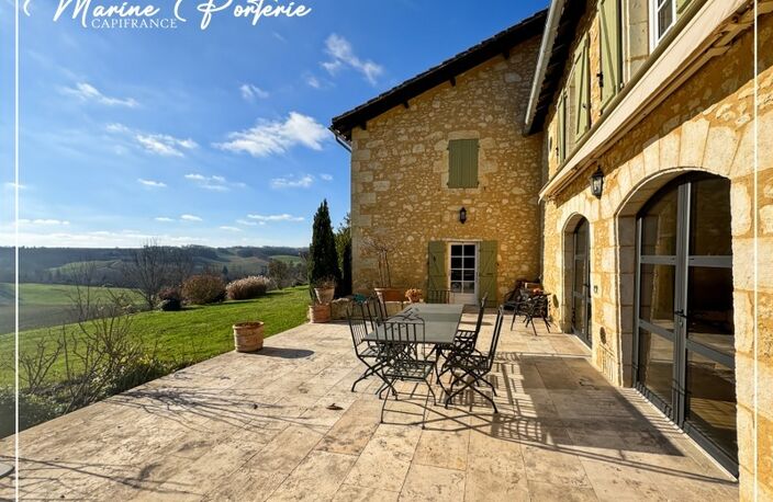 Propriété de charme en pierre – volumes exceptionnels – piscine – vue dégagée – proche Auch — photo 4