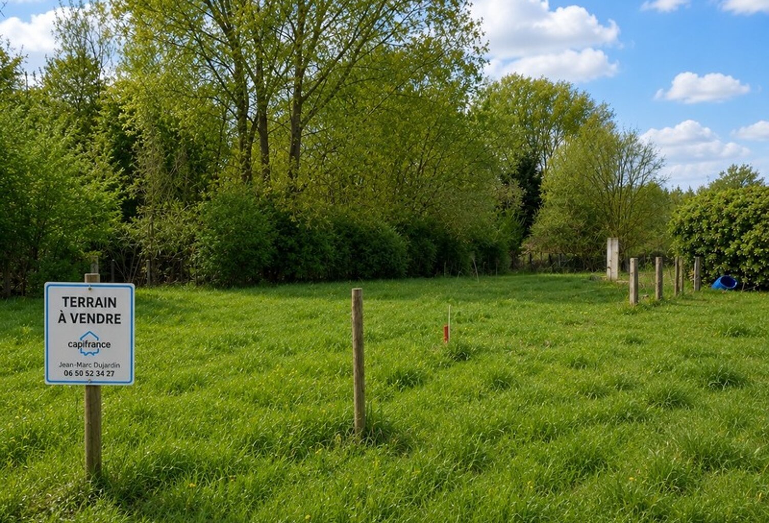 RIEULAY (59) Terrain à bâtir 655 m², second rang, libre de constructeur — photo 1