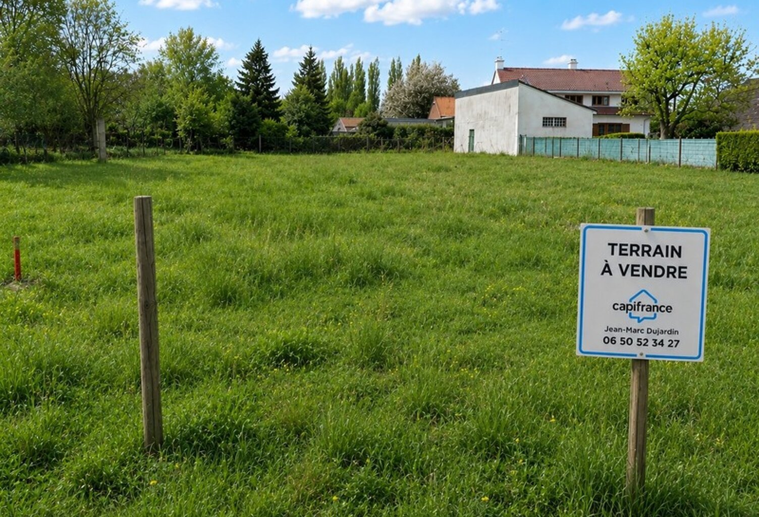 RIEULAY (59) Terrain à bâtir 655 m², second rang, libre de constructeur — photo 1