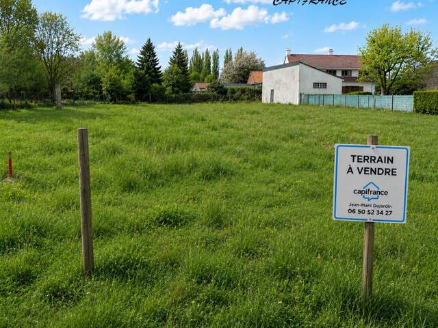 RIEULAY (59) Terrain à bâtir 655 m², second rang, libre de constructeur — photo du bien