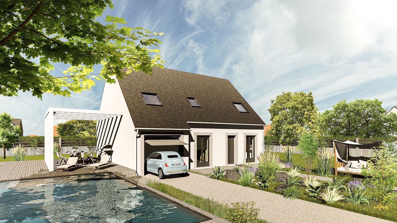 Faites construire votre maison 113.55 m² avec terrain à DELINCOURT (60) !