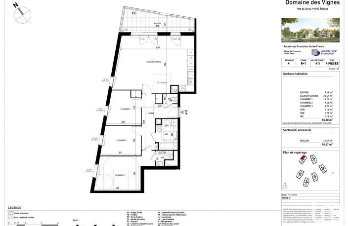 Vente Appartement 4 pièces — photo 2