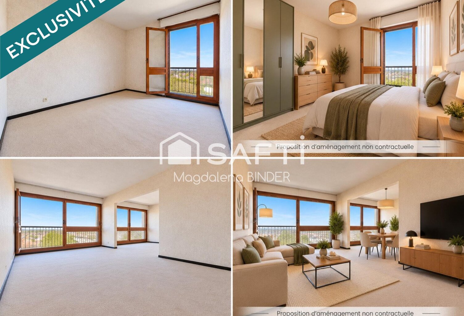 Domaine d'Aunette, appartement T4, vue dégagée, de nombreux rangements — photo 1