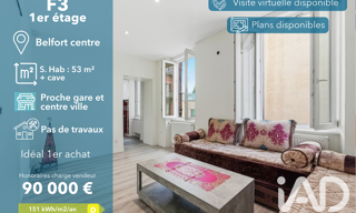 Appartement 3 Pièces 53 m² à vendre à Belfort (90000)