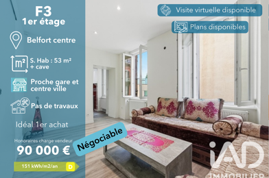 Appartement 3 pièces 90000 €