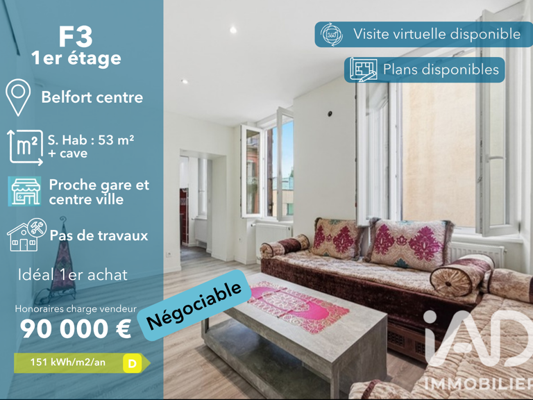 Vente Appartement 3 pièces — photo 1