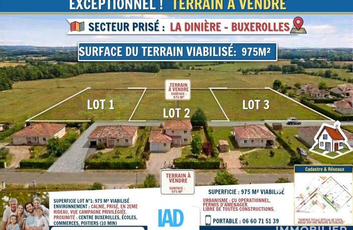 Vente Terrain 975 m&sup2; — photo 2