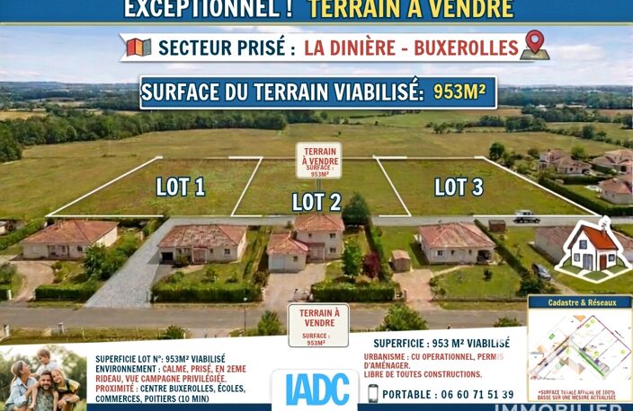 Vente Terrain 953 m&sup2; — photo 2