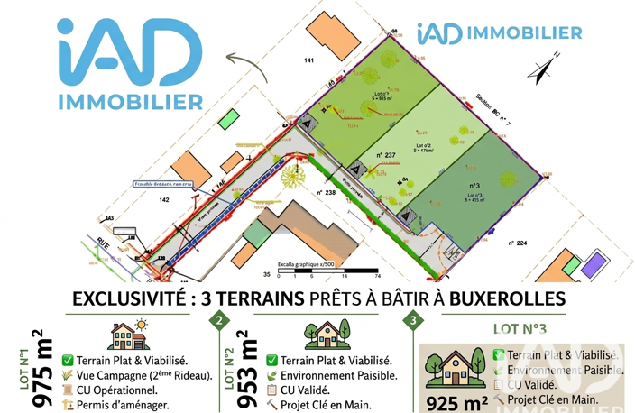 Vente Terrain 953 m&sup2; — photo 4