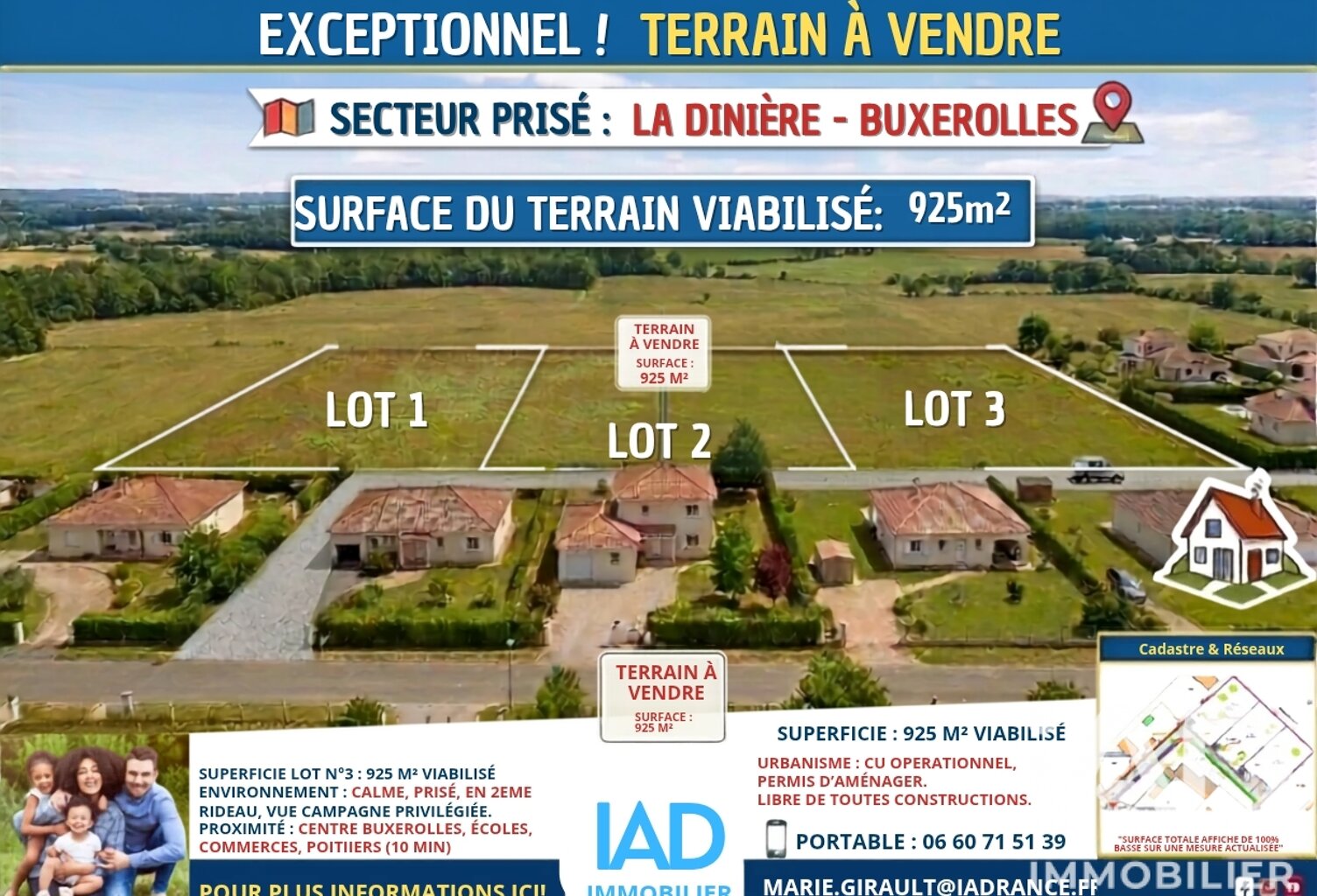 Vente Terrain 925 m&sup2; — photo 1