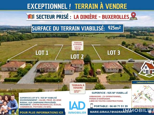 Vente Terrain 925 m&sup2; — photo du bien