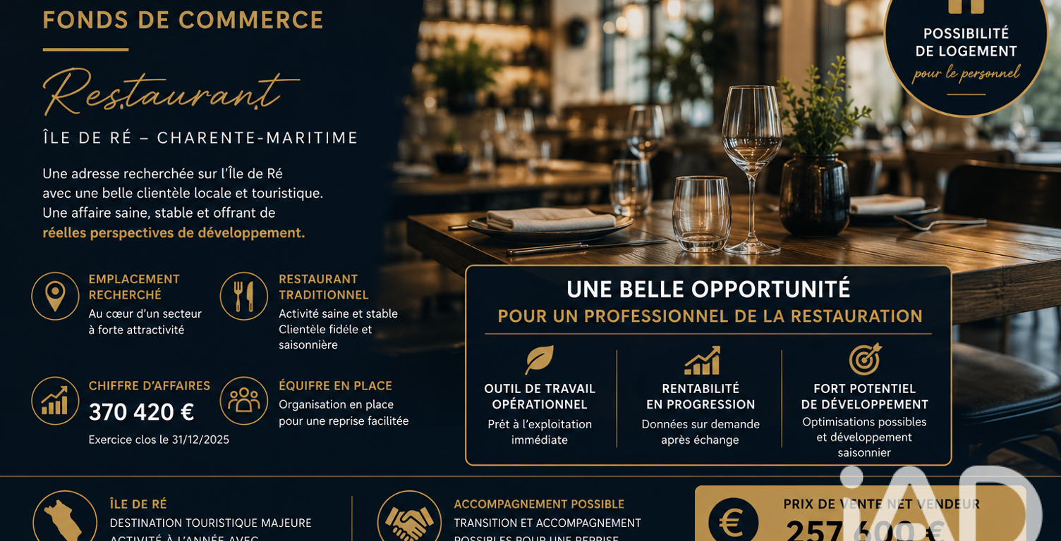 Vente Restaurant 80 m&sup2; — photo 1