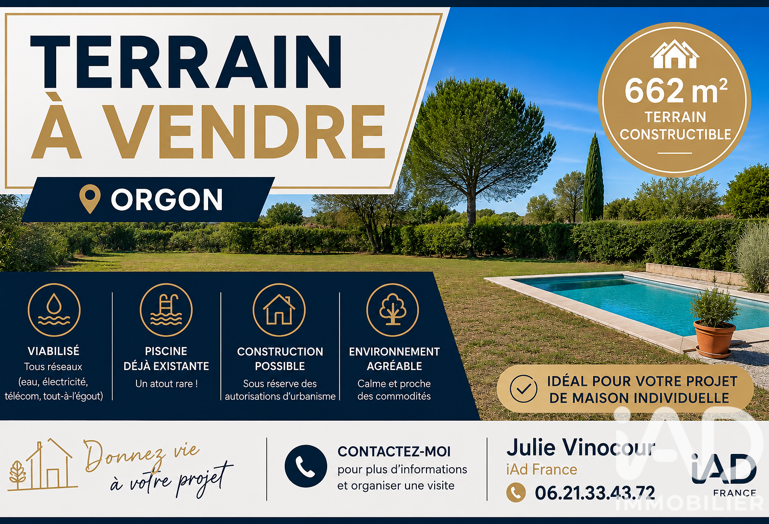 Vente Terrain à bâtir 662 m&sup2; — photo 1