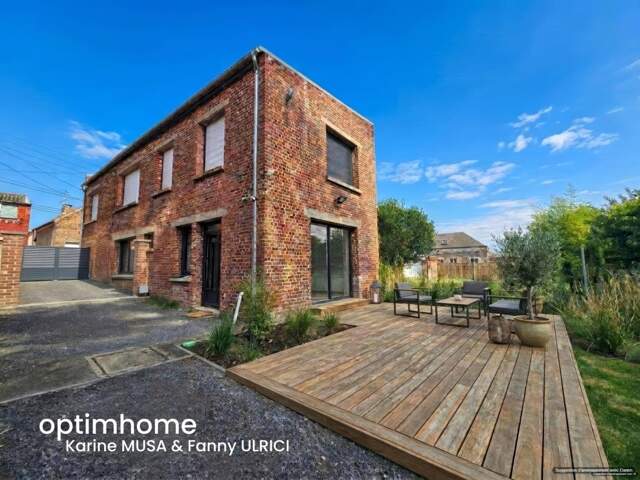 THIANT (59) -   Vente maison INDIVIDUELLE rénovée avec 2 chambres  ️ ️, cour  , terrasse et terrain clos ☘️ — photo du bien