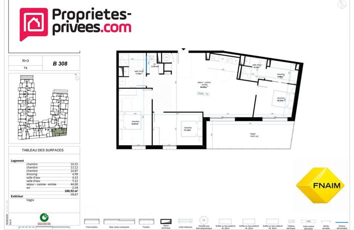 Appartement  4 pièce(s) 100.92 m2 — photo 2