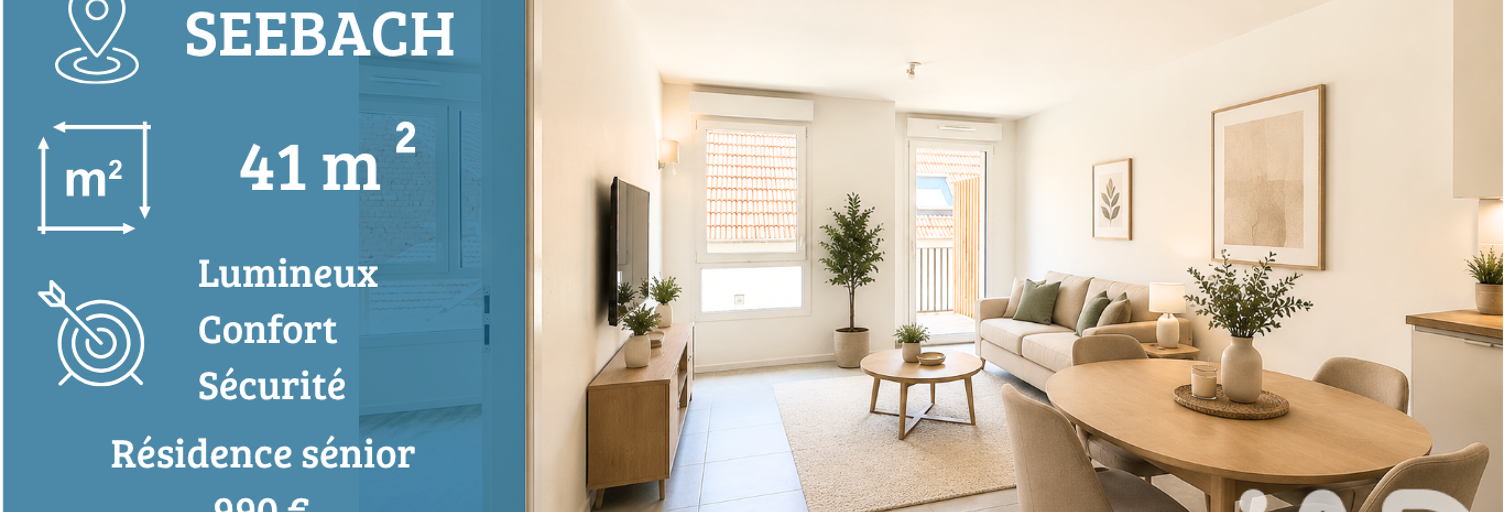 Appartement 2 Pièces 40 m² à louer à Seebach (67160)