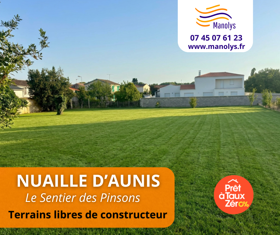 Terrain viabilisé à Nuaillé d'Aunis
