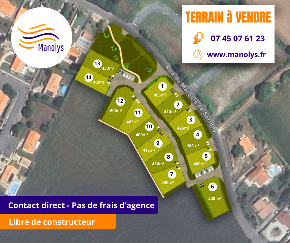 Terrain viabilisé à vendre