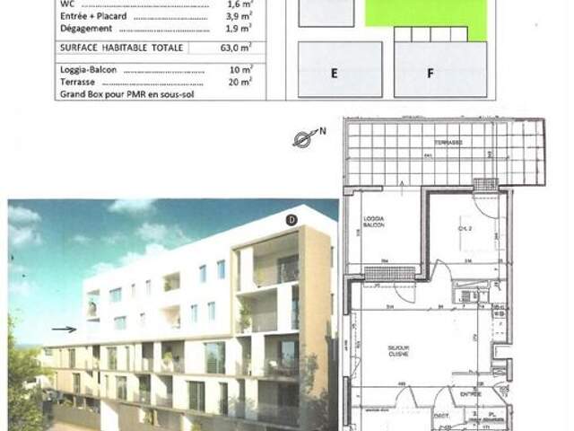 Appartement de 63m2 à louer sur Nantes — photo du bien