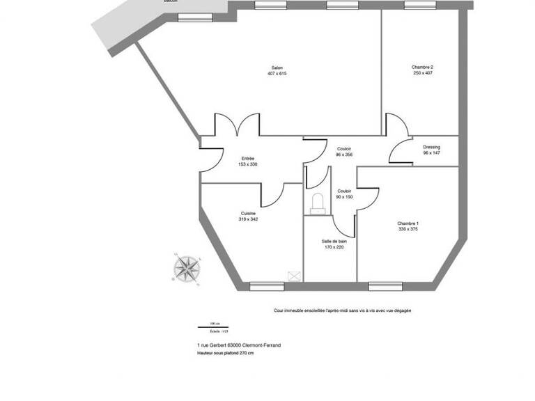 Appartement de 74m2 à louer sur Clermont-Ferrand — photo 1