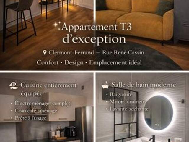 Appartement de 55m2 à louer sur Clermont-Ferrand — photo du bien