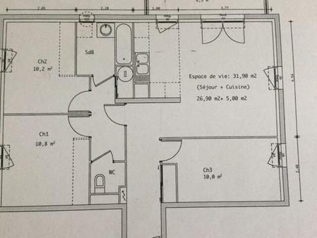 Appartement de 73m2 à louer sur Saint-Maximin — photo du bien