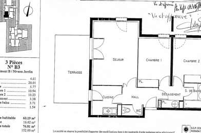 Appartement 3 pièces 1130 €