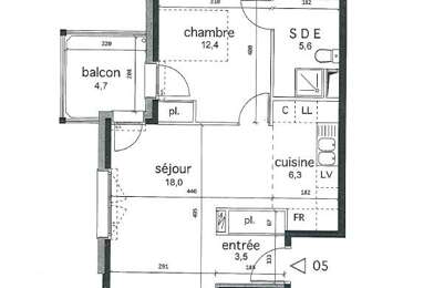 Appartement 2 pièces 970 €