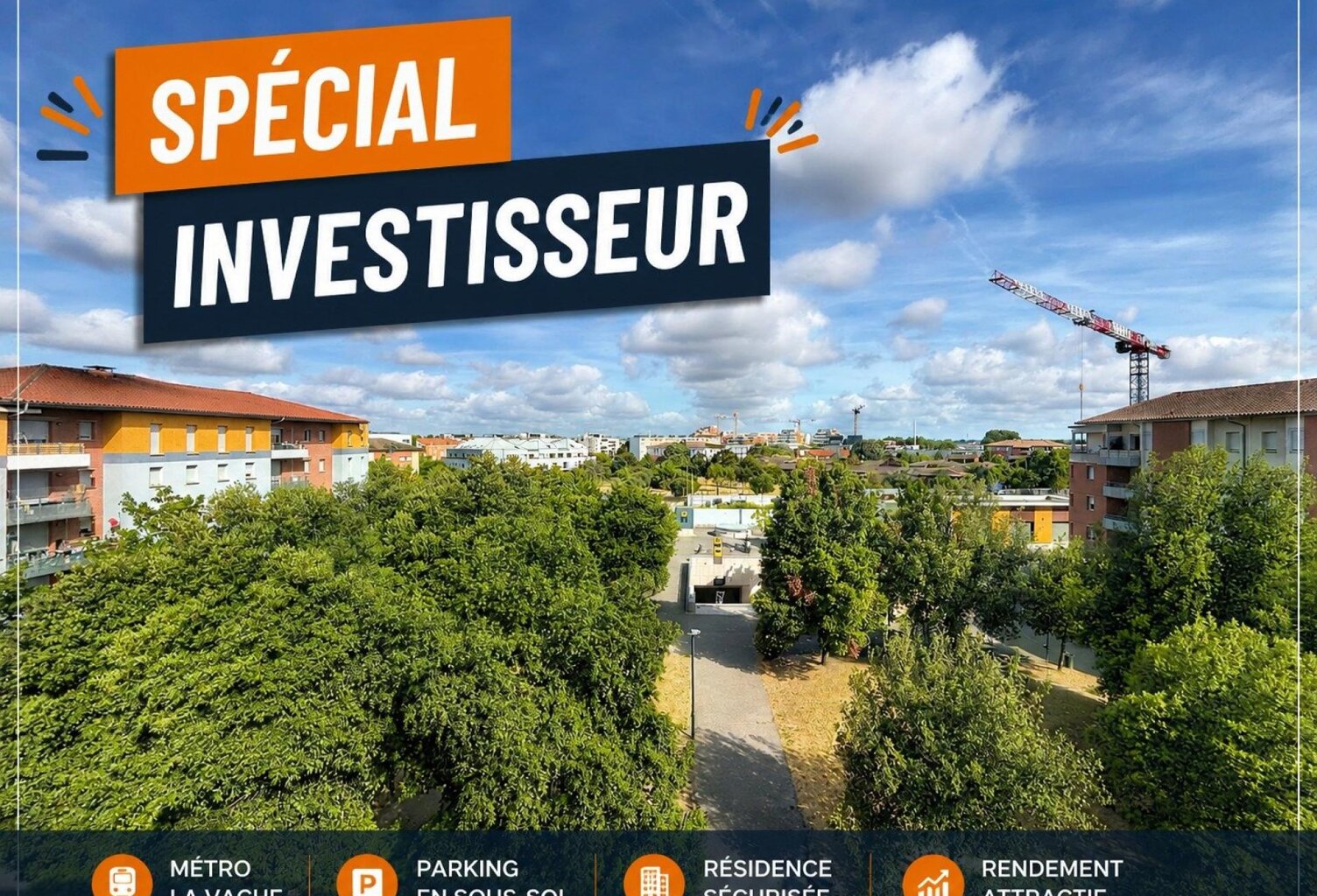 Investissement locatif  Appartement 33,17 m² avec terrasse, parking et locataire en place  Toulouse La Vache — photo 1
