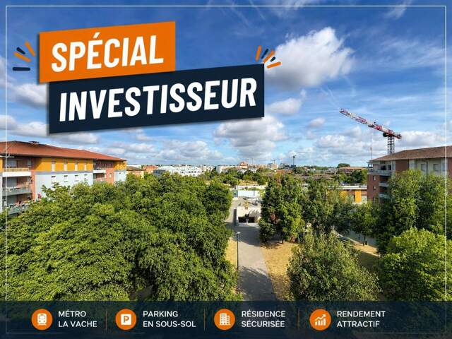 Investissement locatif  Appartement 33,17 m² avec terrasse, parking et locataire en place  Toulouse La Vache — photo du bien