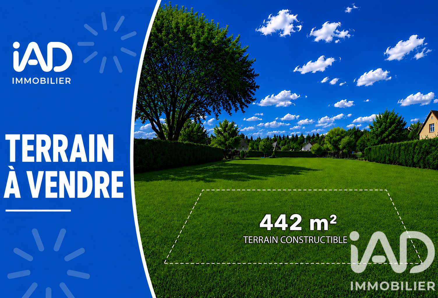 Vente Terrain à bâtir 442 m&sup2; — photo 1