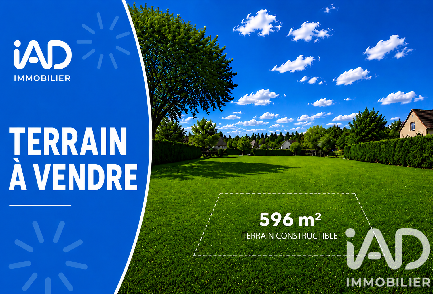 Vente Terrain 596 m&sup2; — photo 1