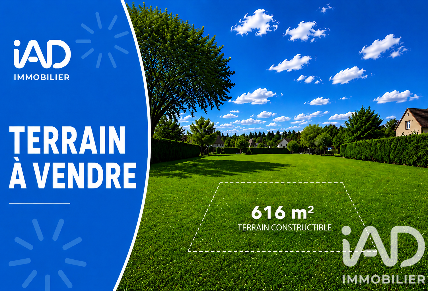 Vente Terrain à bâtir 616 m&sup2; — photo 1