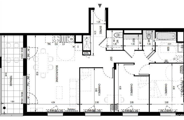 Vente Appartement 4 pièces — photo 4
