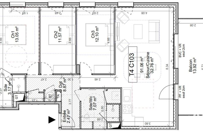 Vente Appartement 4 pièces — photo 4