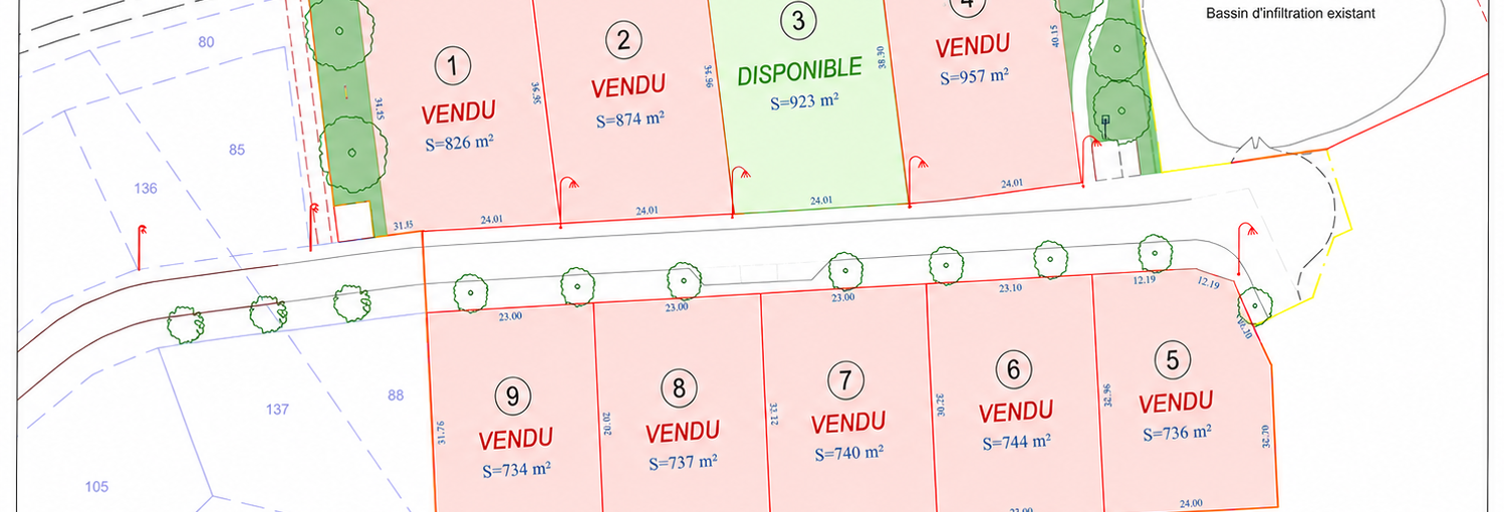 Terrain  923 m² à vendre à Saint-Florent-sur-Cher (18400)