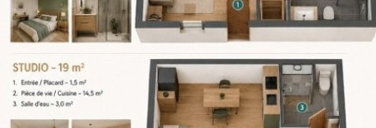 Appartement 2 Pièces 48 m² à vendre à Villeurbanne (69100)