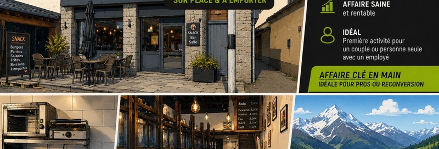 Commerce 2 Pièces 60 m² à vendre à Moûtiers (73600)