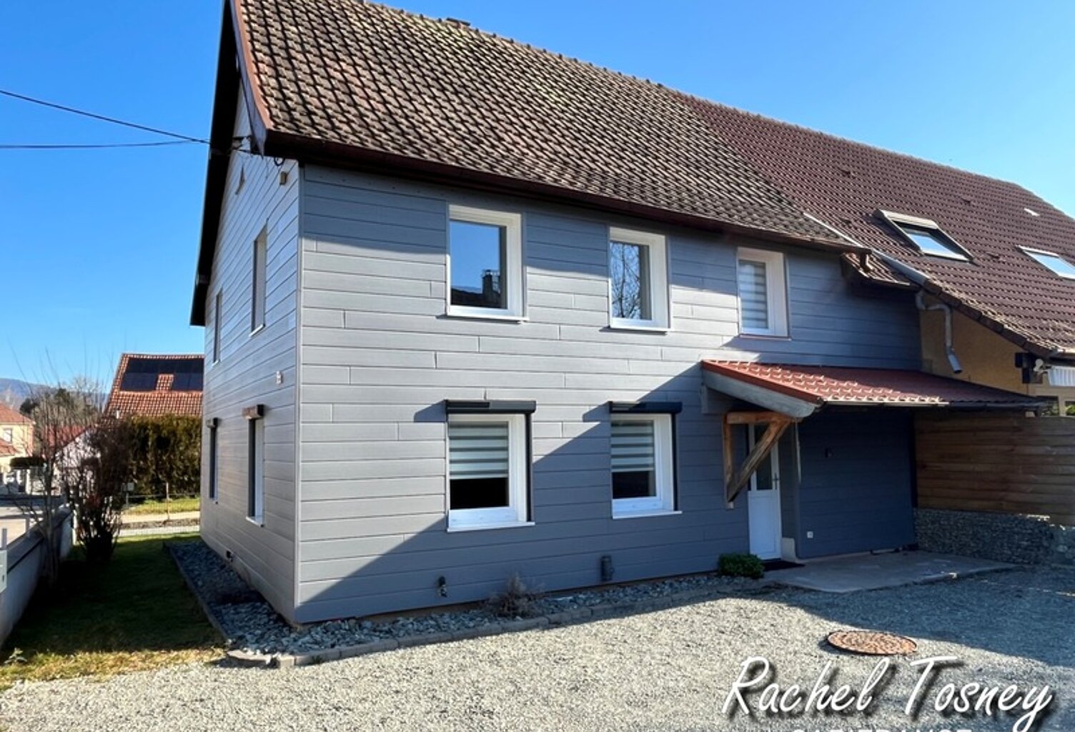 Dpt Territoire de Belfort (90), à vendre ANJOUTEY Maison mitoyenne T4 avec cour, sur terrain de 235m² — photo 1