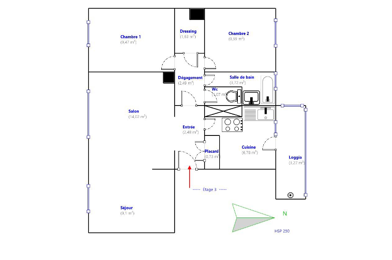 Appartement 4 pièces 836 €