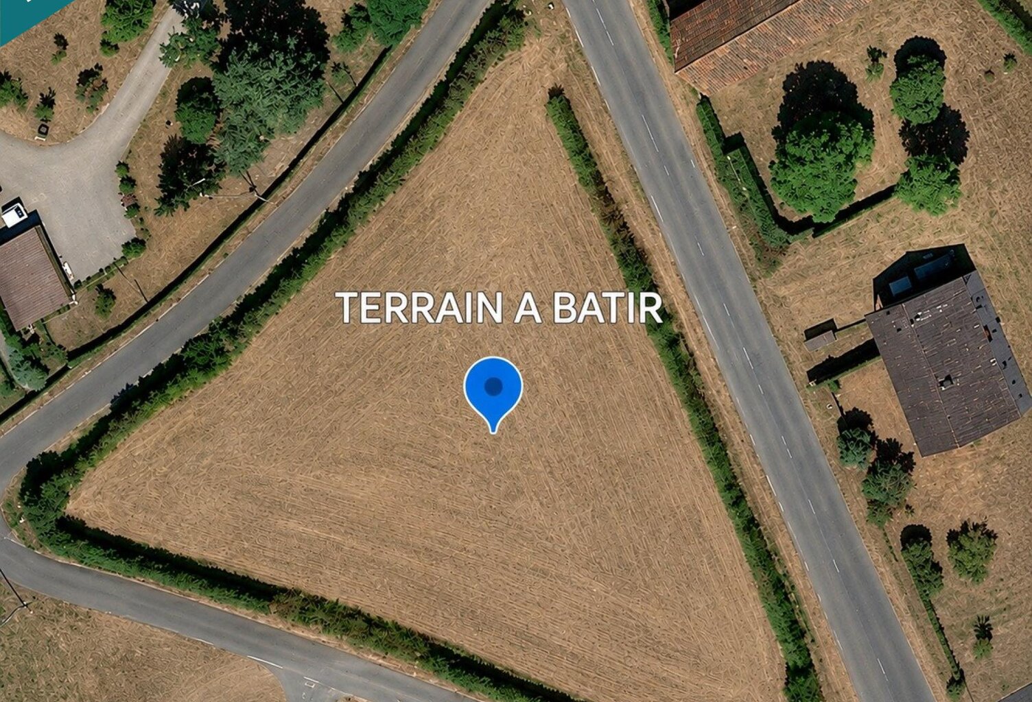 Terrain constructible de 2500m², parcelle entourée de haie, entre la Châtre et Neuvy Saint Sépulchre. — photo 1