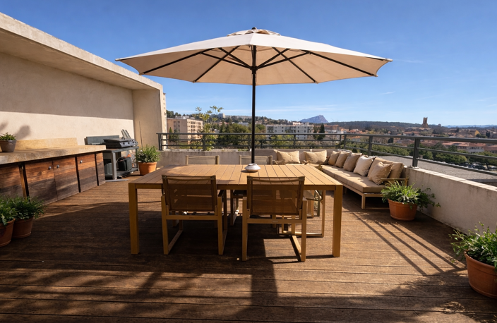 Aix-en-Provence quartier brunet - Appartement d'exception de 222m2 dernier étage avec terrasse panoramique sur — photo 5