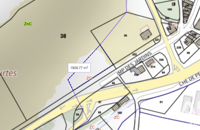 Vente Terrain à bâtir 1 900 m&sup2; — photo 3